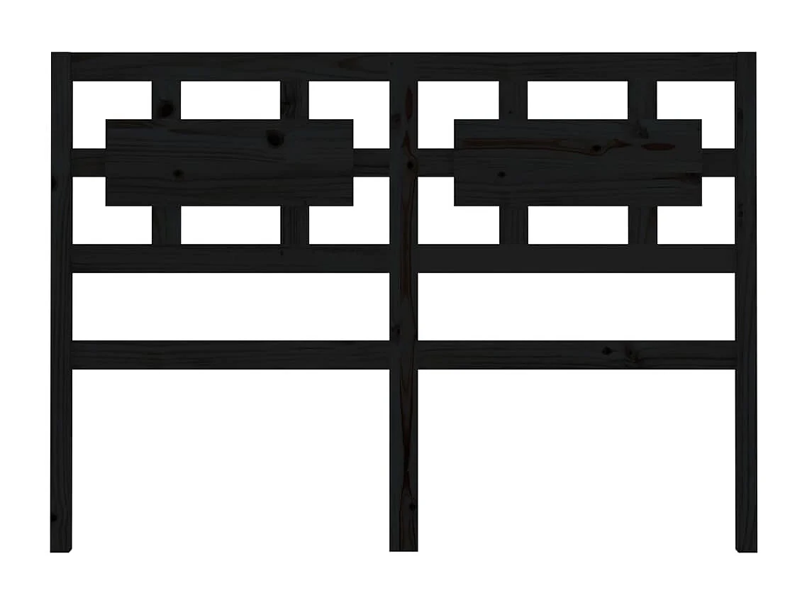 Hoofdbord | Hoofdeinde 185,5x4x100 cm massief grenenhout zwart