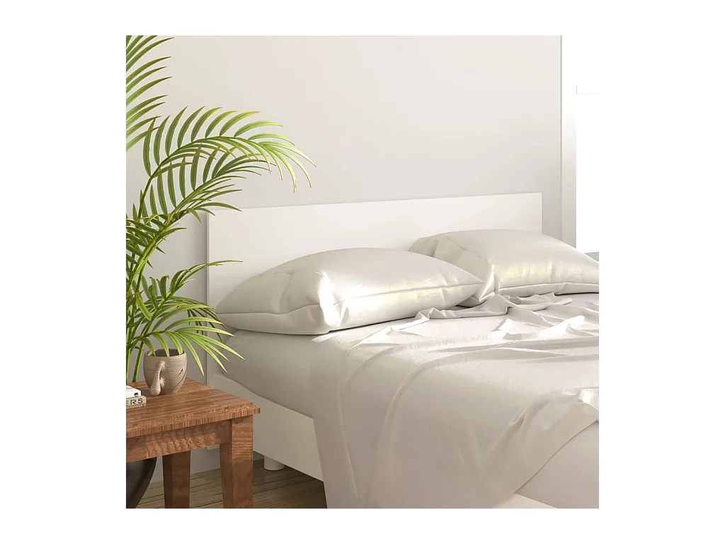 Cabecero de Cama | Cabezal de cama | Mueble de cabecero madera contrachapada blanco 160x1,5x80 cm