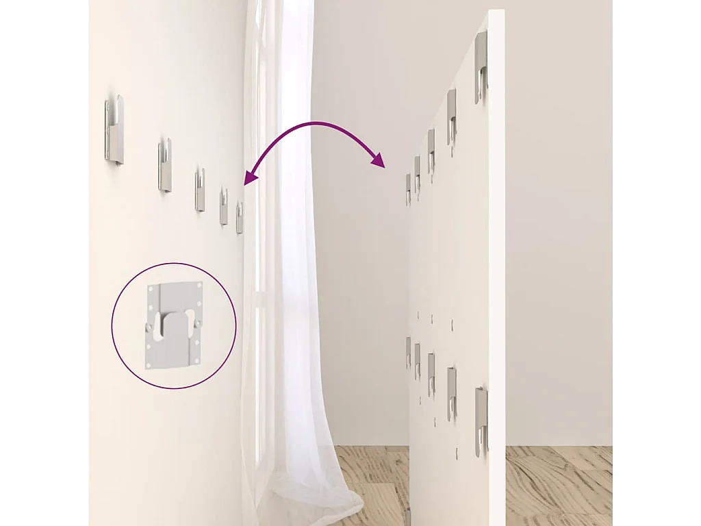 Tête de Lit | Panneau de tête pour lit Moderne Blanc 160x1,5x80 cm Bois d'ingénierie