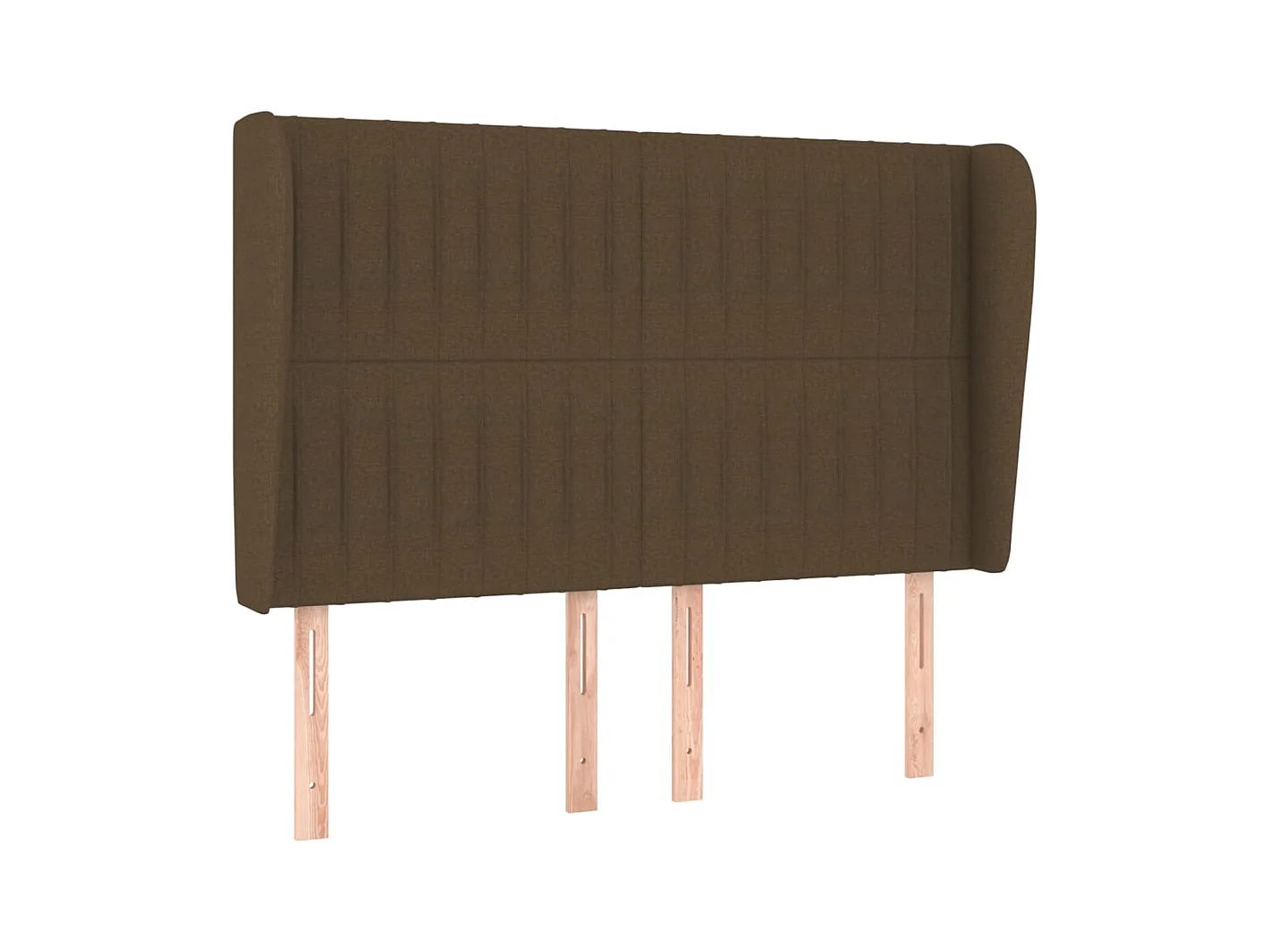 Cabecero | Cabezal de Cama | Mueble cabecero con orejas de tela gris claro 147x23x118/128 cm