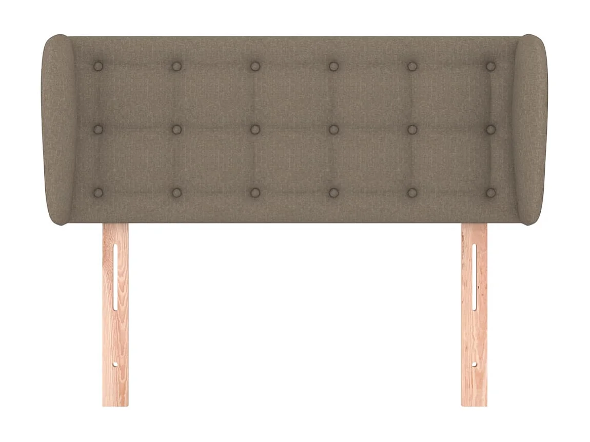 Mueble cabecero | Cabezal de cama | Cabecero de tela gris taupe 93x23x78/88 cm