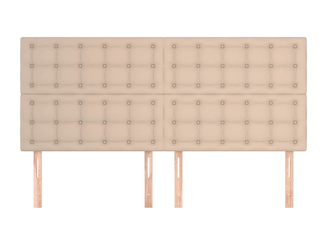 Têtes de lit | Panneaux de tête pour lit Moderne 4 pcs Cappuccino 100x5x78/88 cm Similicuir