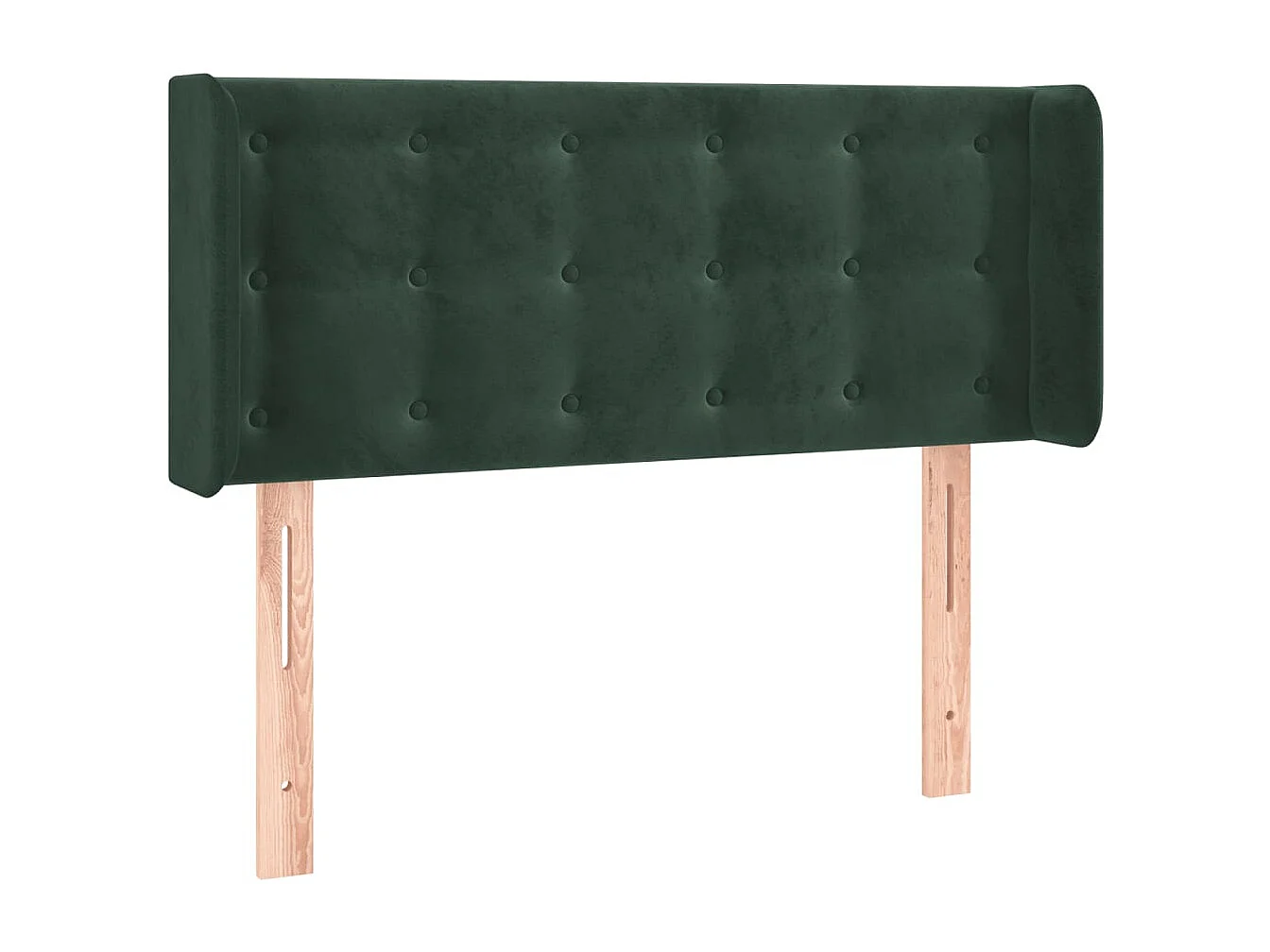Cabecero | Cabezal de Cama | Mueble cabecero con LED de terciopelo verde oscuro 103x16x78/88 cm