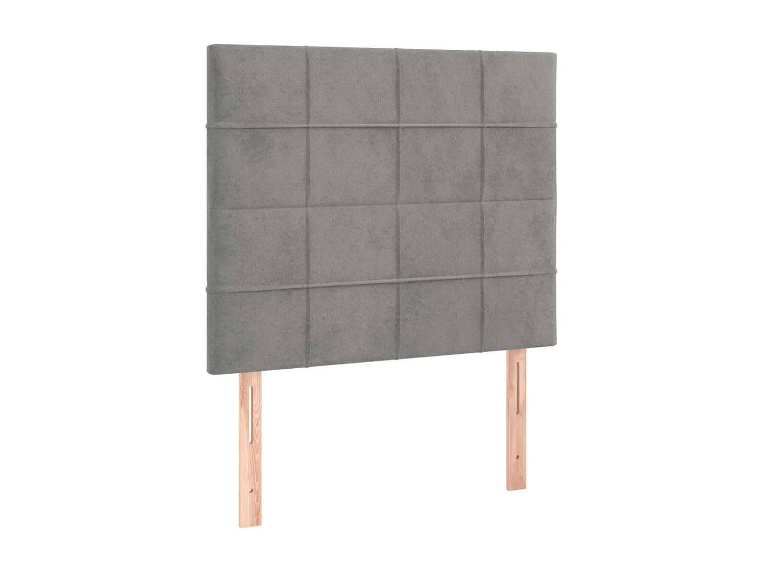 Hoofdbord | Hoofdeinde LED 80x5x118/128 cm fluweel lichtgrijs
