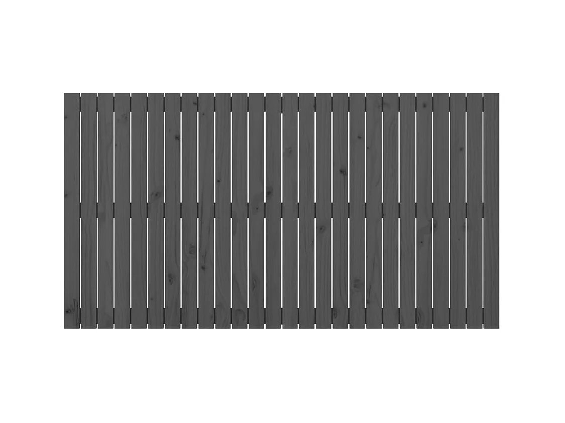 Tête de lit murale | Panneau de tête pour lit Moderne  Gris 166x3x90 cm Bois massif de pin