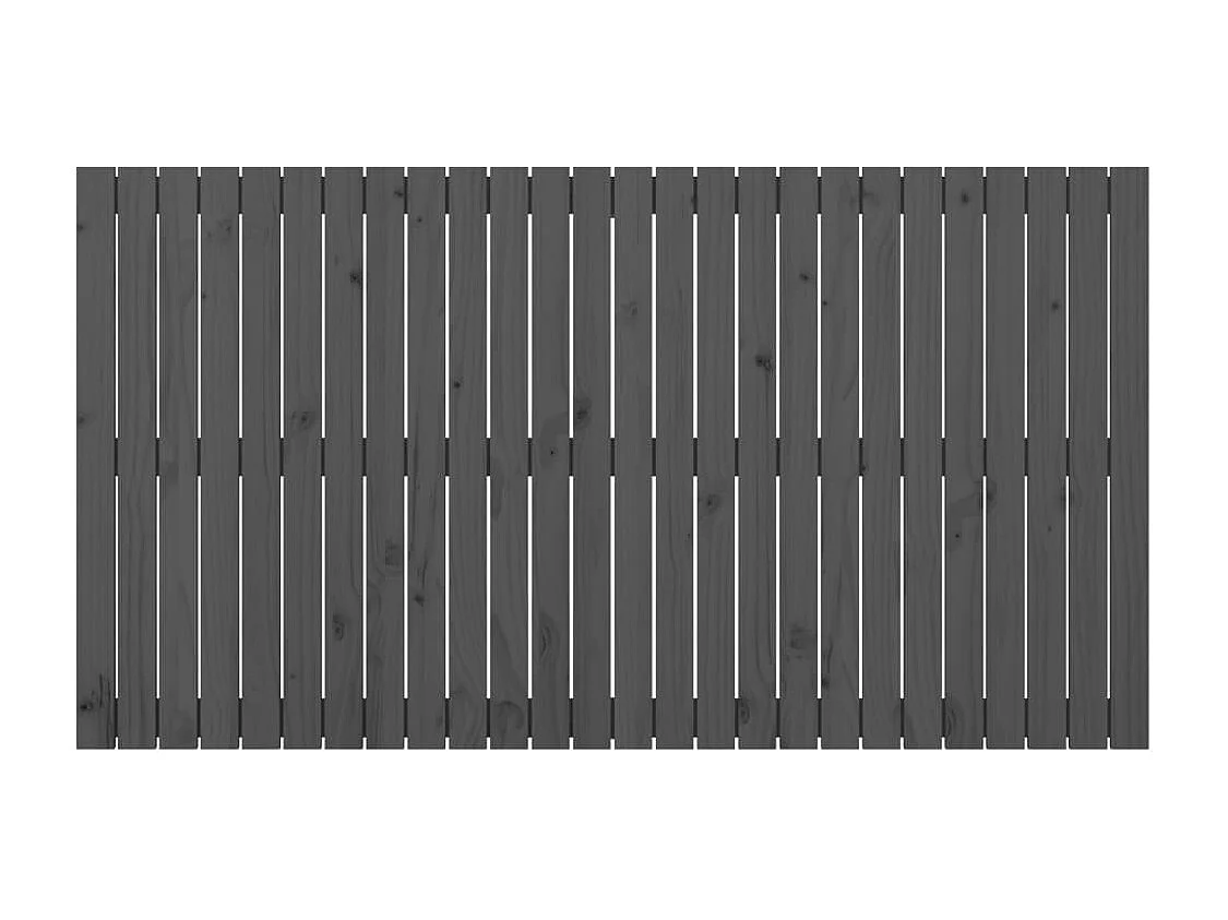 Tête de lit murale | Panneau de tête pour lit Moderne  Gris 166x3x90 cm Bois massif de pin
