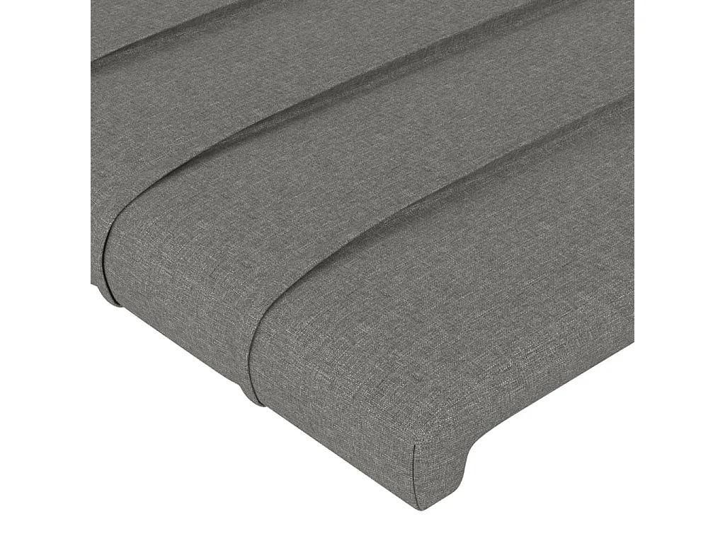 Hoofdbord | Hoofdeinde LED 183x16x118/128 cm stof donkergrijs