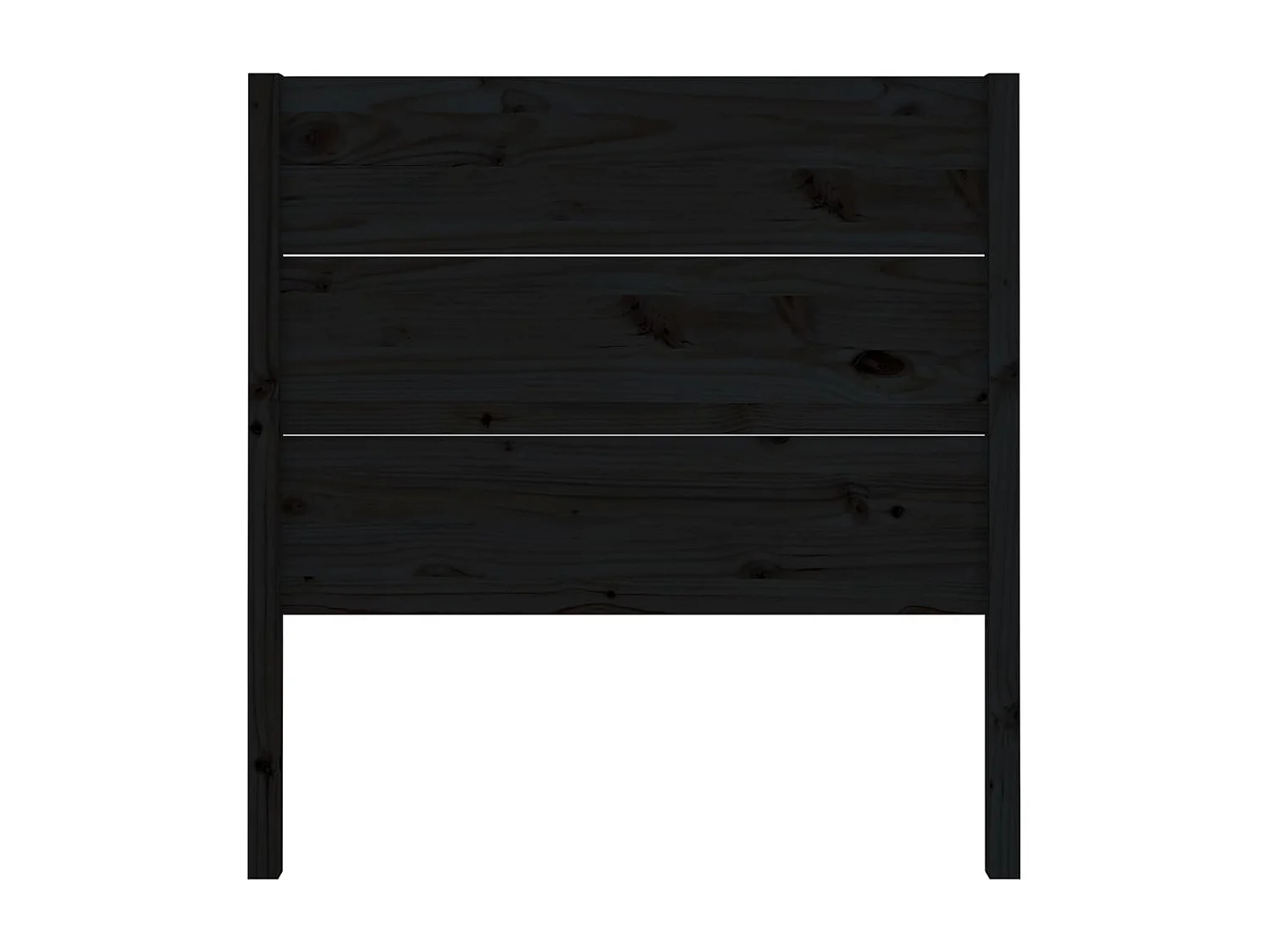 Tête de Lit | Panneau de tête pour lit Moderne Noir 96x4x100 cm Bois massif de pin