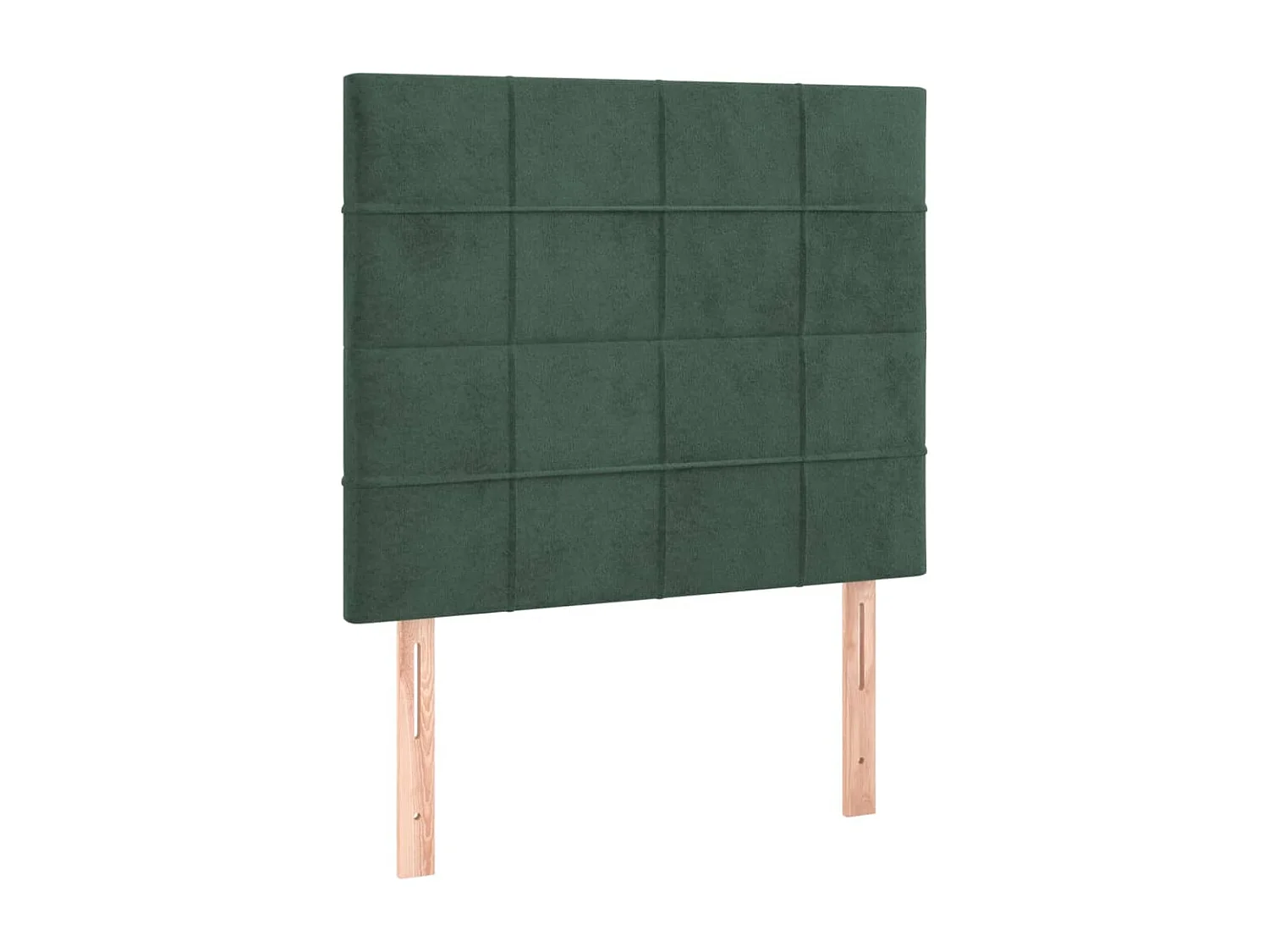 Hoofdbord | Hoofdeinde LED 90x5x118/128 cm fluweel donkergroen