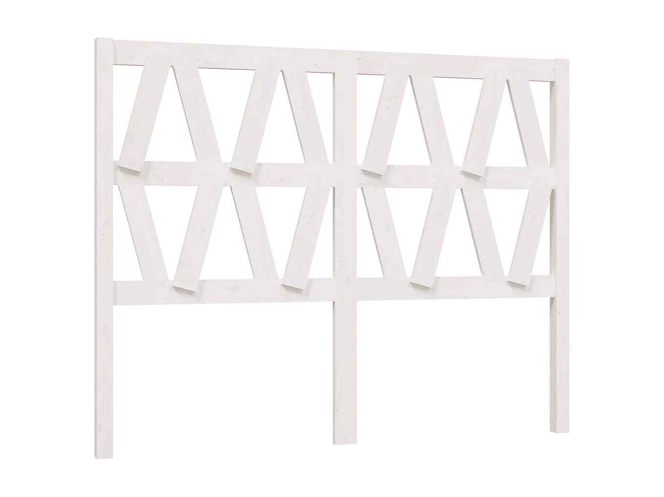 Hoofdbord | Hoofdeinde 126x4x100 cm massief grenenhout wit