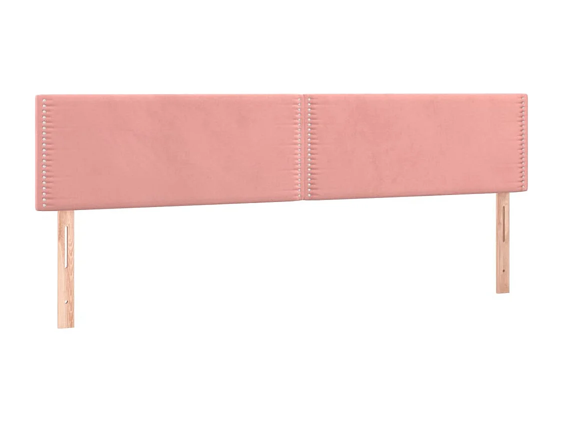 Hoofdbord | Hoofdeinde LED 160x5x78/88 cm fluweel roze