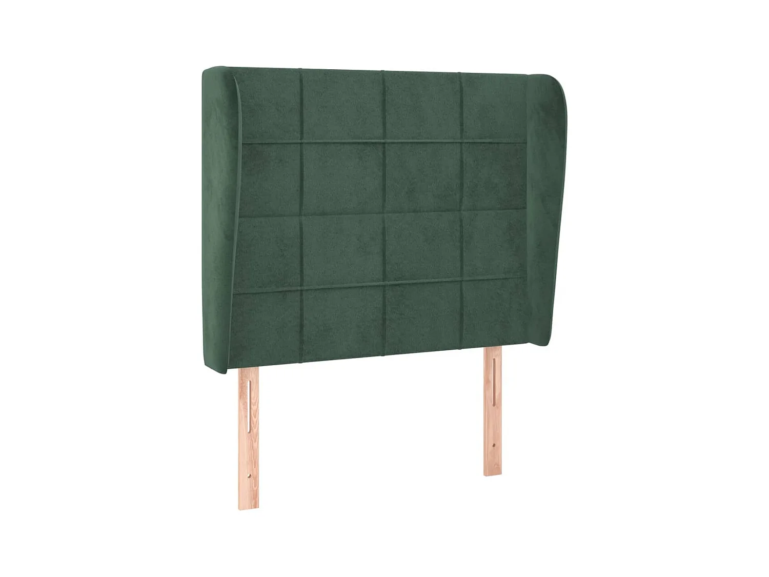 Tête de Lit | Panneau de tête pour lit Moderne avec oreilles Vert foncé 93x23x118/128 cm Velours