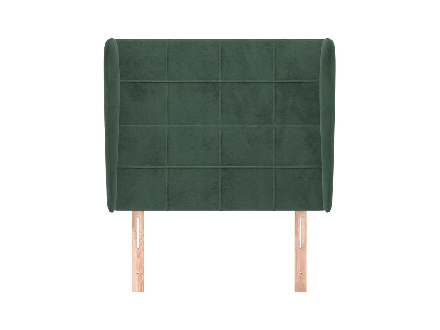 Tête de Lit | Panneau de tête pour lit Moderne avec oreilles Vert foncé 93x23x118/128 cm Velours