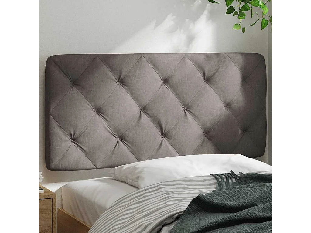 Tête de lit | Coussin de tête de lit | Tête de lit décoratif taupe 100 cm tissu