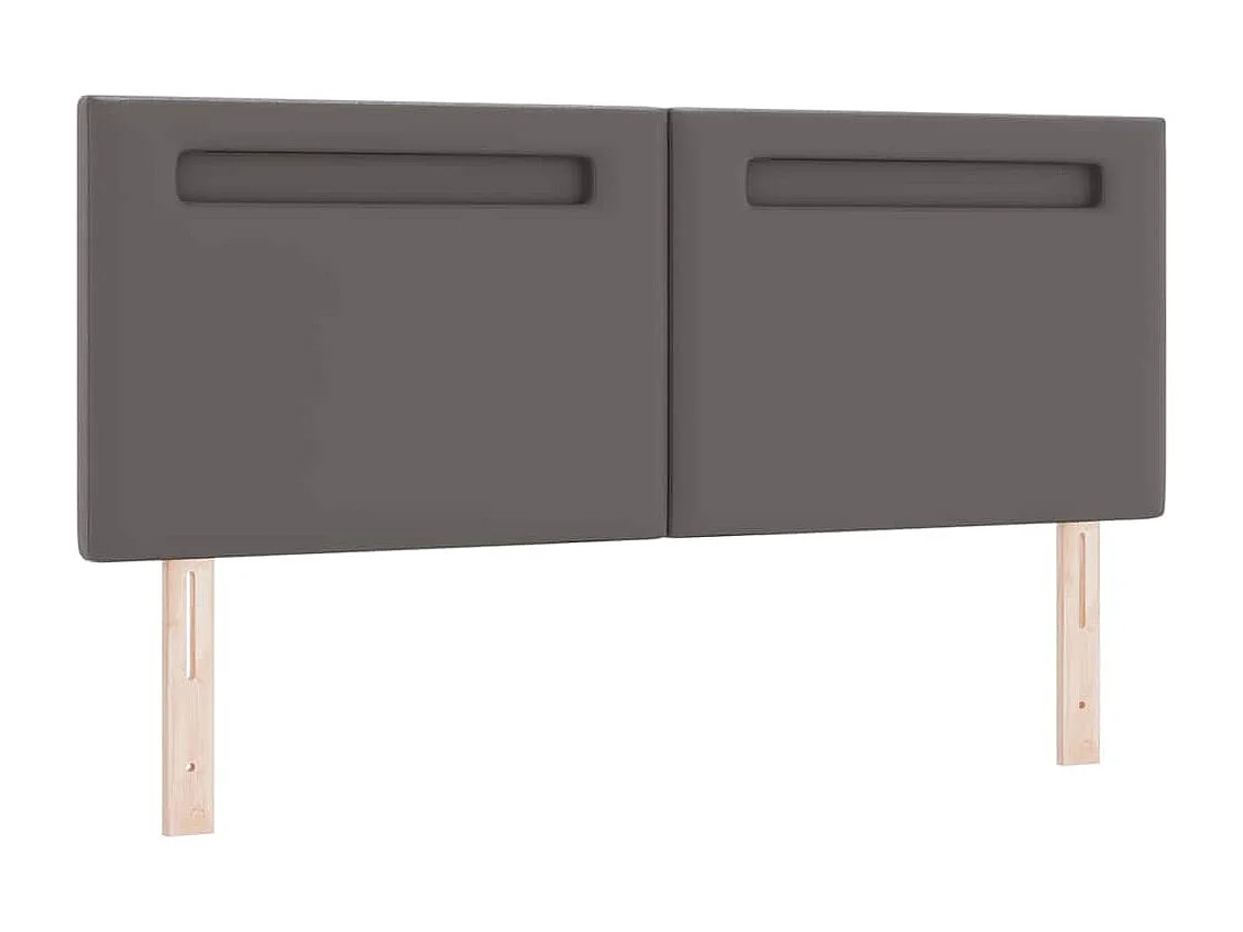 Tête de lit Montage mural | Panneau de tête pour lit Moderne  avec tête de lit Gris 160 cm PVC