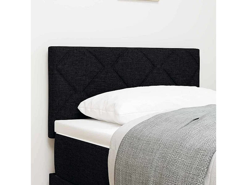 Tête de Lit | Panneau de tête pour lit Moderne en Tissu Geometric Manuel Noir 80 cm tissu