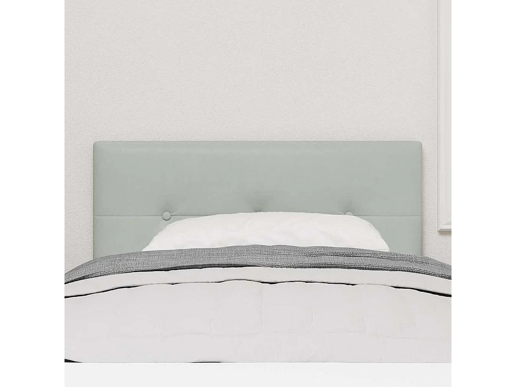 Tête de Lit | Panneau de tête pour lit Moderne avec des lumières à LED Gris clair 80 cm Velours