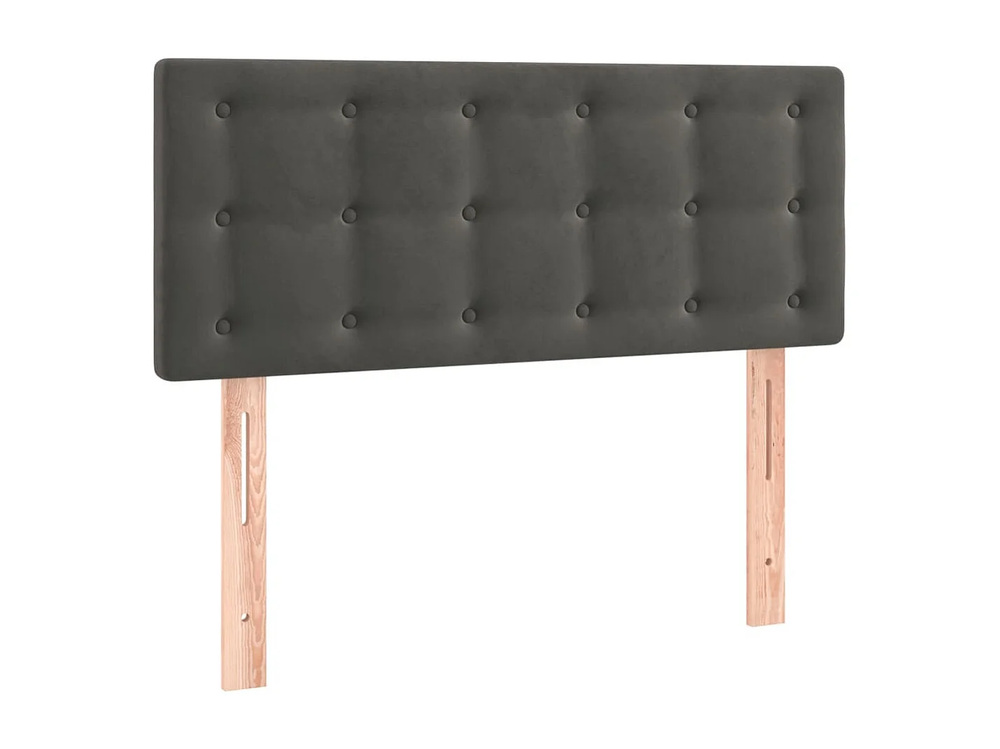 Hoofdbord | Hoofdeinde LED 90x5x78/88 cm fluweel donkergrijs