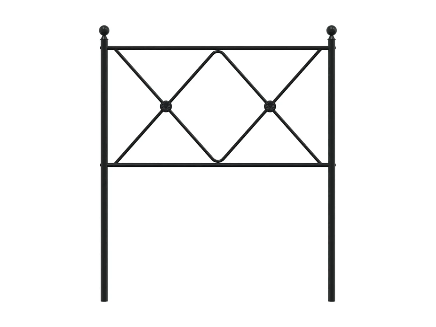 Tête de Lit | Panneau de tête pour lit Moderne métal noir 75 cm