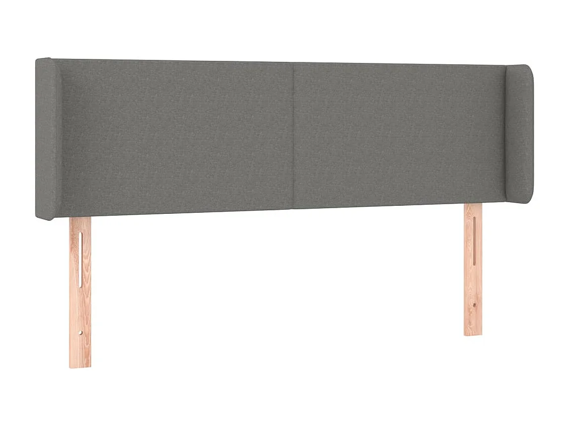 Hoofdbord | Hoofdeinde LED 147x16x78/88 cm stof donkergrijs