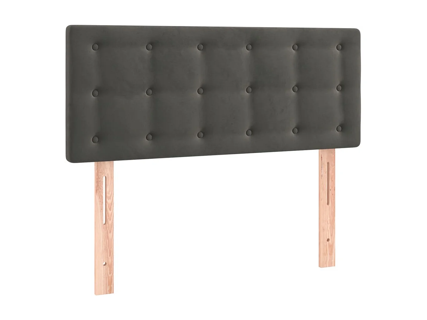 Tête de Lit | Panneau de tête pour lit Moderne à LED Gris foncé 80x5x78/88 cm Velours