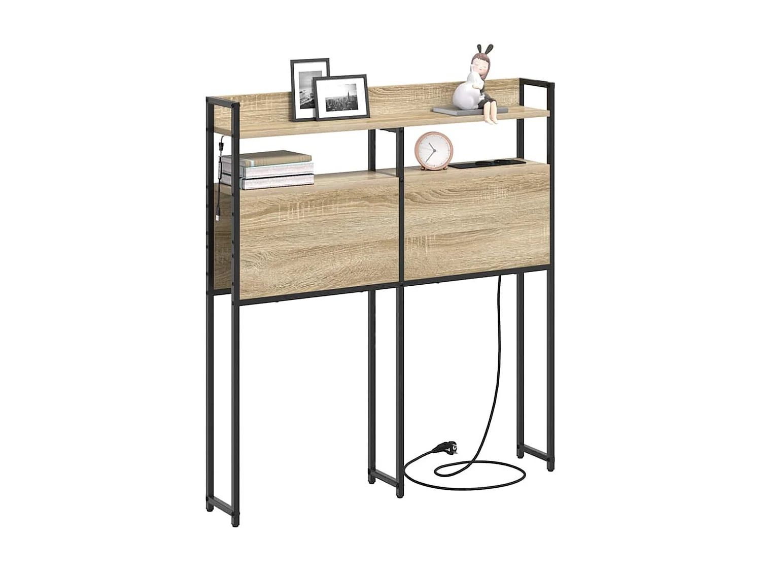 Cabecero | Cabezal de Cama | Mueble cabecero con estante Roble Sonoma 90 cm Madera contrachapada