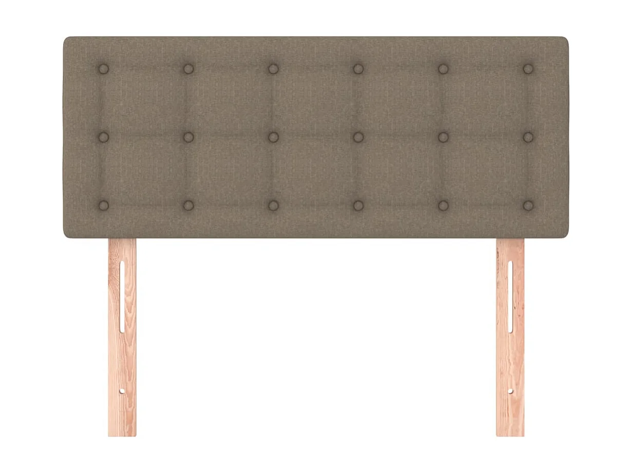 Mueble cabecero | Cabezal de cama | Cabecero de tela gris taupe 100x5x78/88 cm
