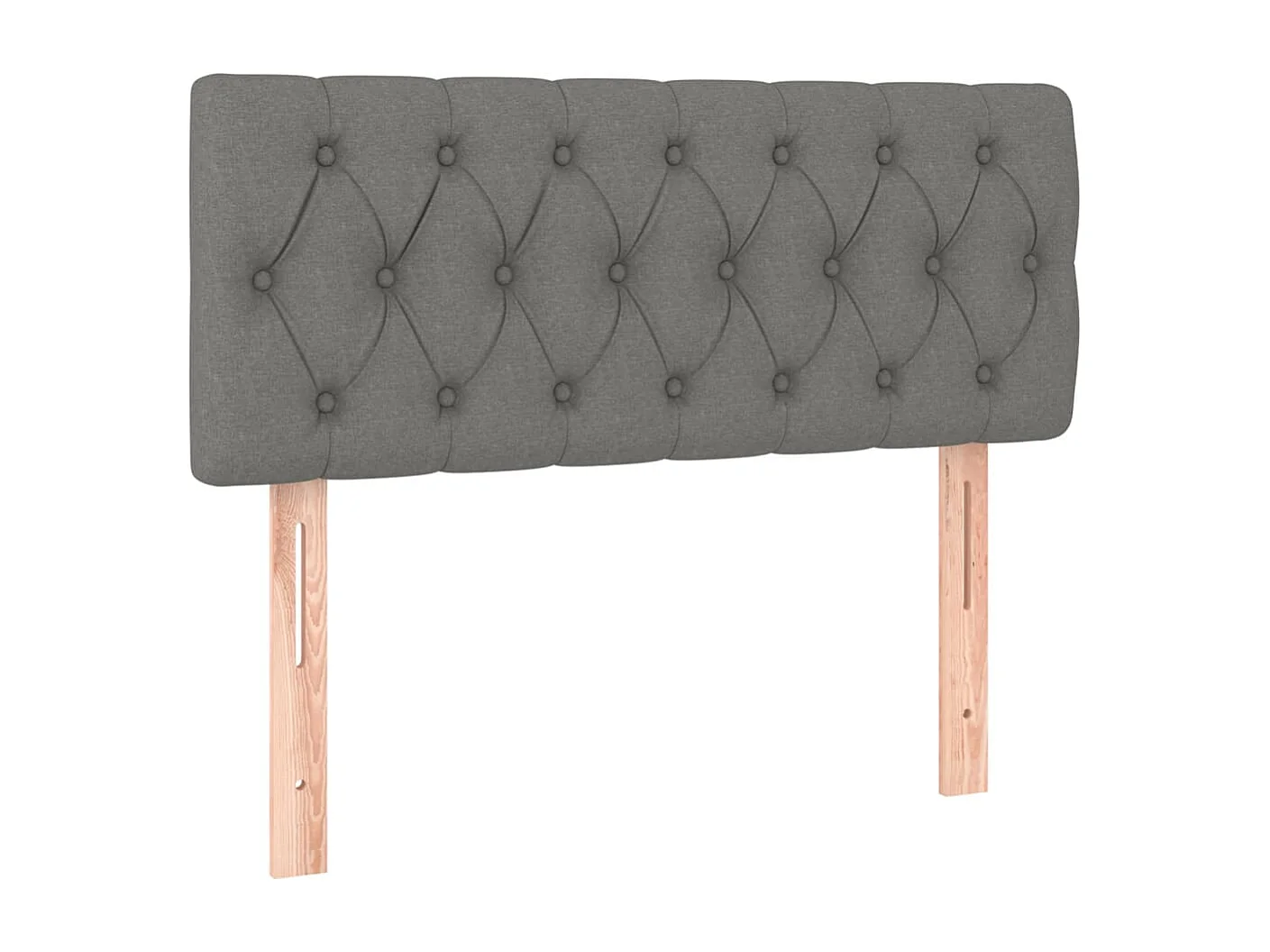 Tête de Lit | Panneau de tête pour lit Moderne Gris foncé 90x7x78/88 cm Tissu