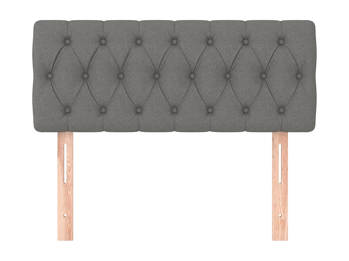 Tête de Lit | Panneau de tête pour lit Moderne Gris foncé 90x7x78/88 cm Tissu