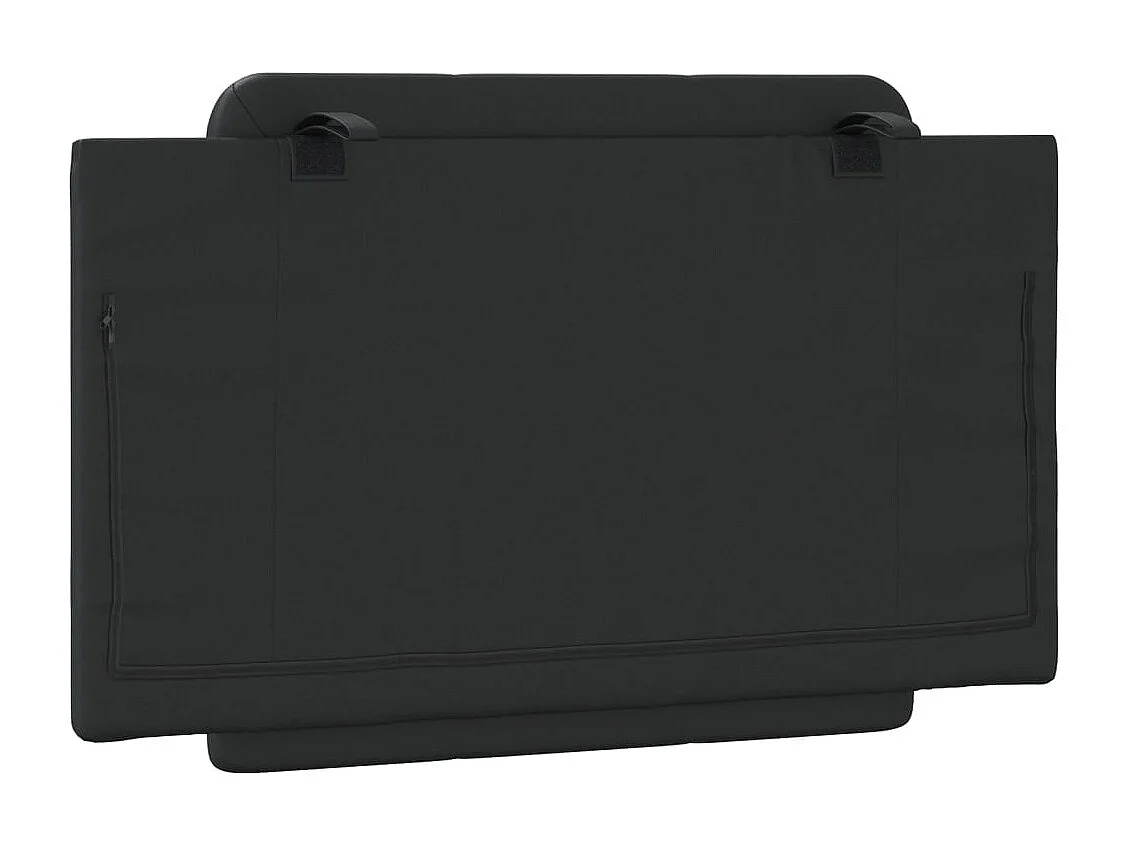 Cabecero de Cama | Cabezal de cama | Mueble de cabecero acolchado Zadar cuero sintético negro 90 cm