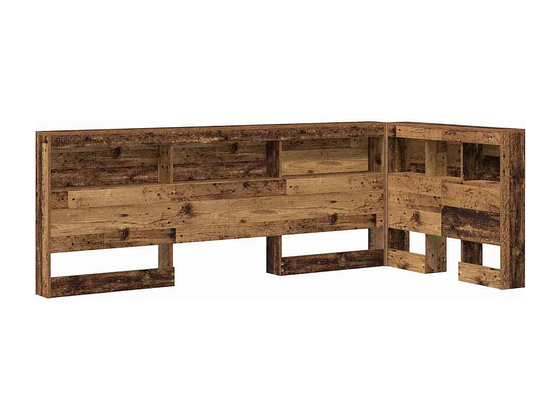 Tête de Lit de rangement | Panneau de tête pour lit Bois ancien 90 cm Bois d'ingénierie