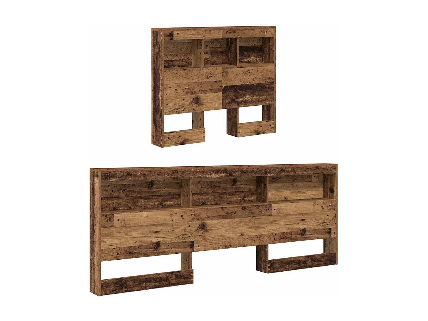 Tête de Lit de rangement | Panneau de tête pour lit Bois ancien 90 cm Bois d'ingénierie