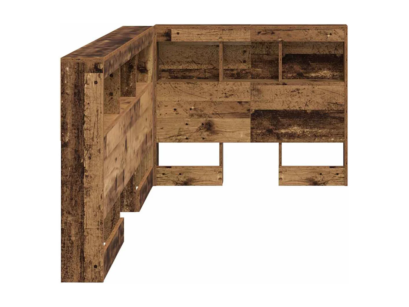 Tête de Lit de rangement | Panneau de tête pour lit Bois ancien 90 cm Bois d'ingénierie