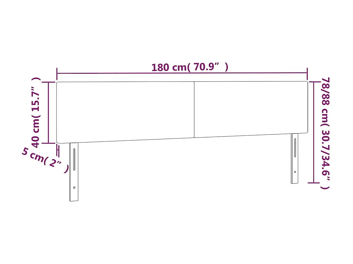 Têtes de lit | Panneaux de tête pour lit Moderne 2 pcs Bleu 90x5x78/88 cm Tissu