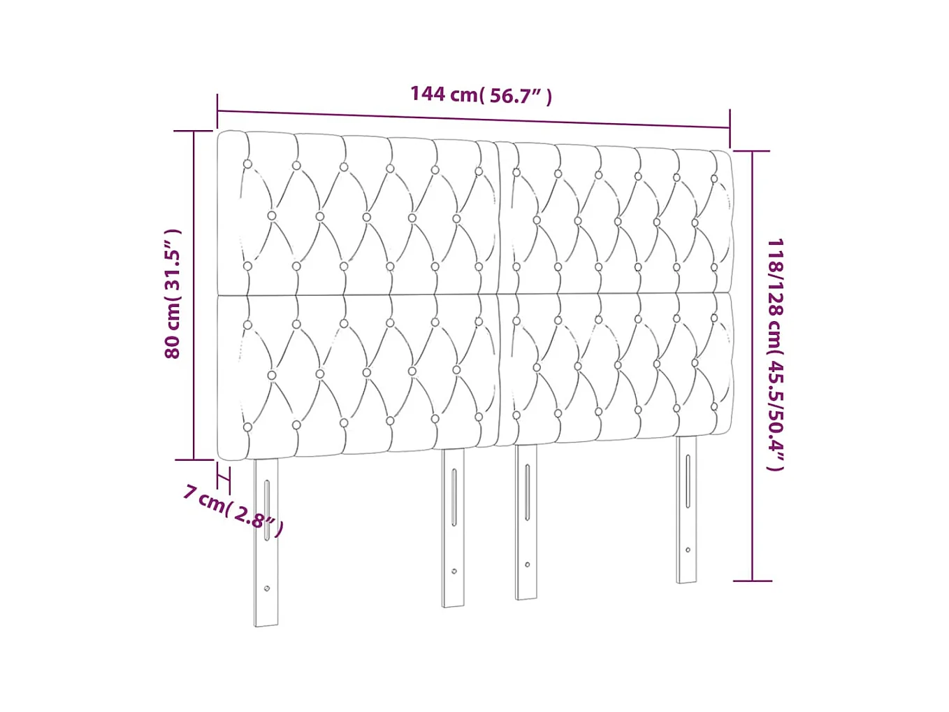 Cabecero | Cabezal de Cama | Mueble cabecero con luces LED tela gris oscuro 144x7x118/128 cm