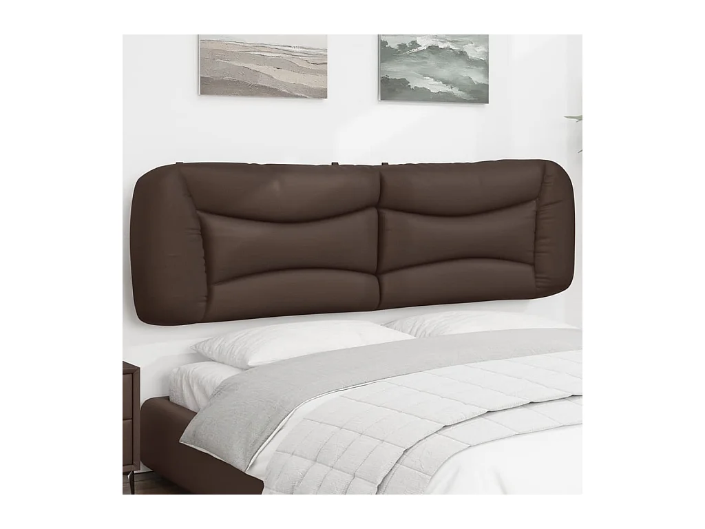 Tête de lit | Coussin de tête de lit | Tête de lit décoratif marron 180 cm similicuir
