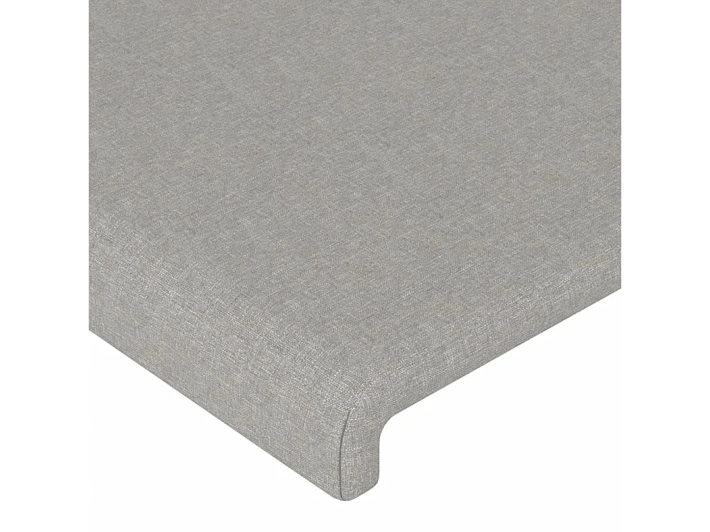 Hoofdbord | Hoofdeinde LED 83x16x118/128 cm stof lichtgrijs