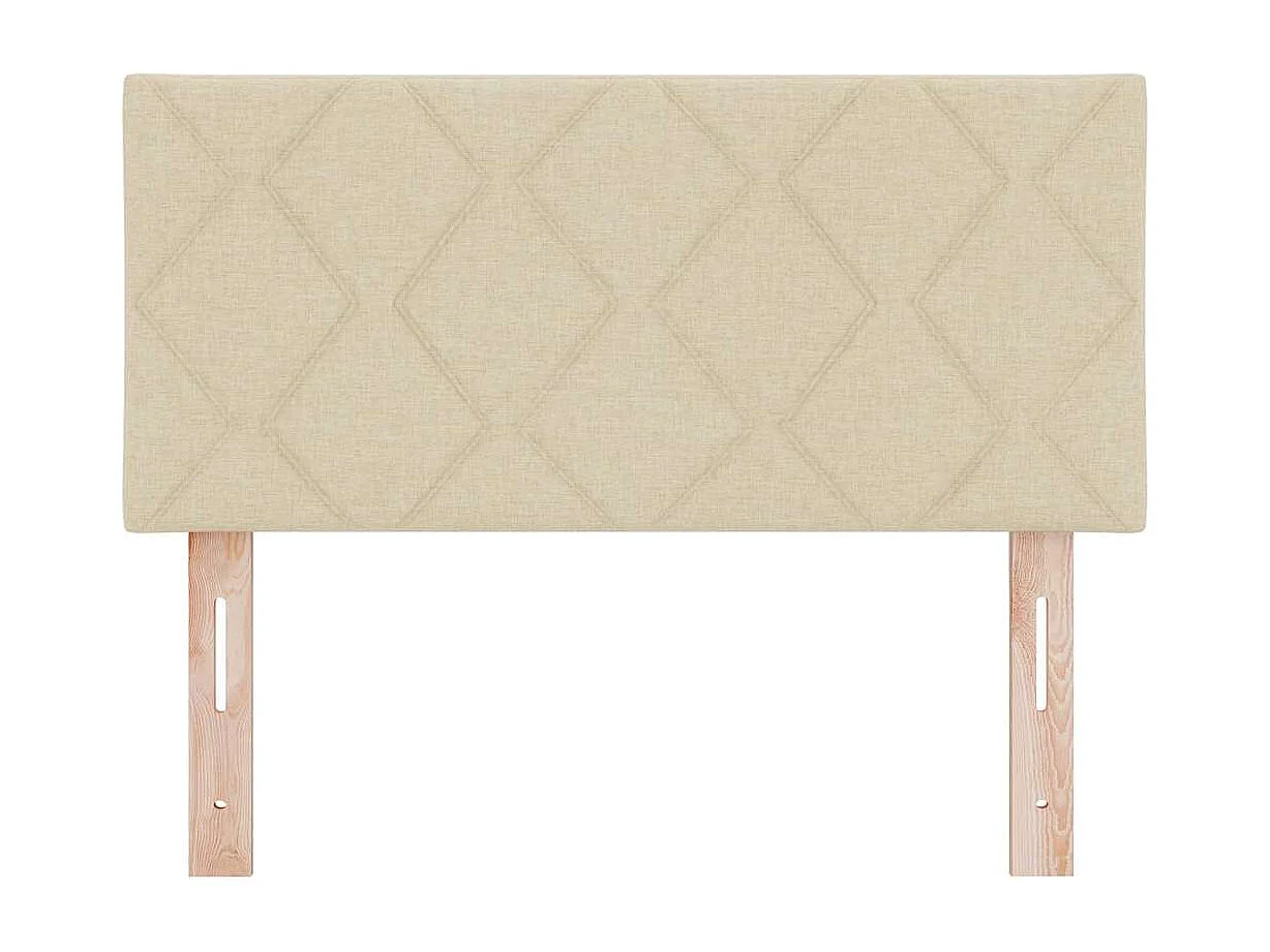 Mueble cabecero | Cabezal de cama | Cabecero de Tela Geométrico con cabecera Crema 90 cm tela