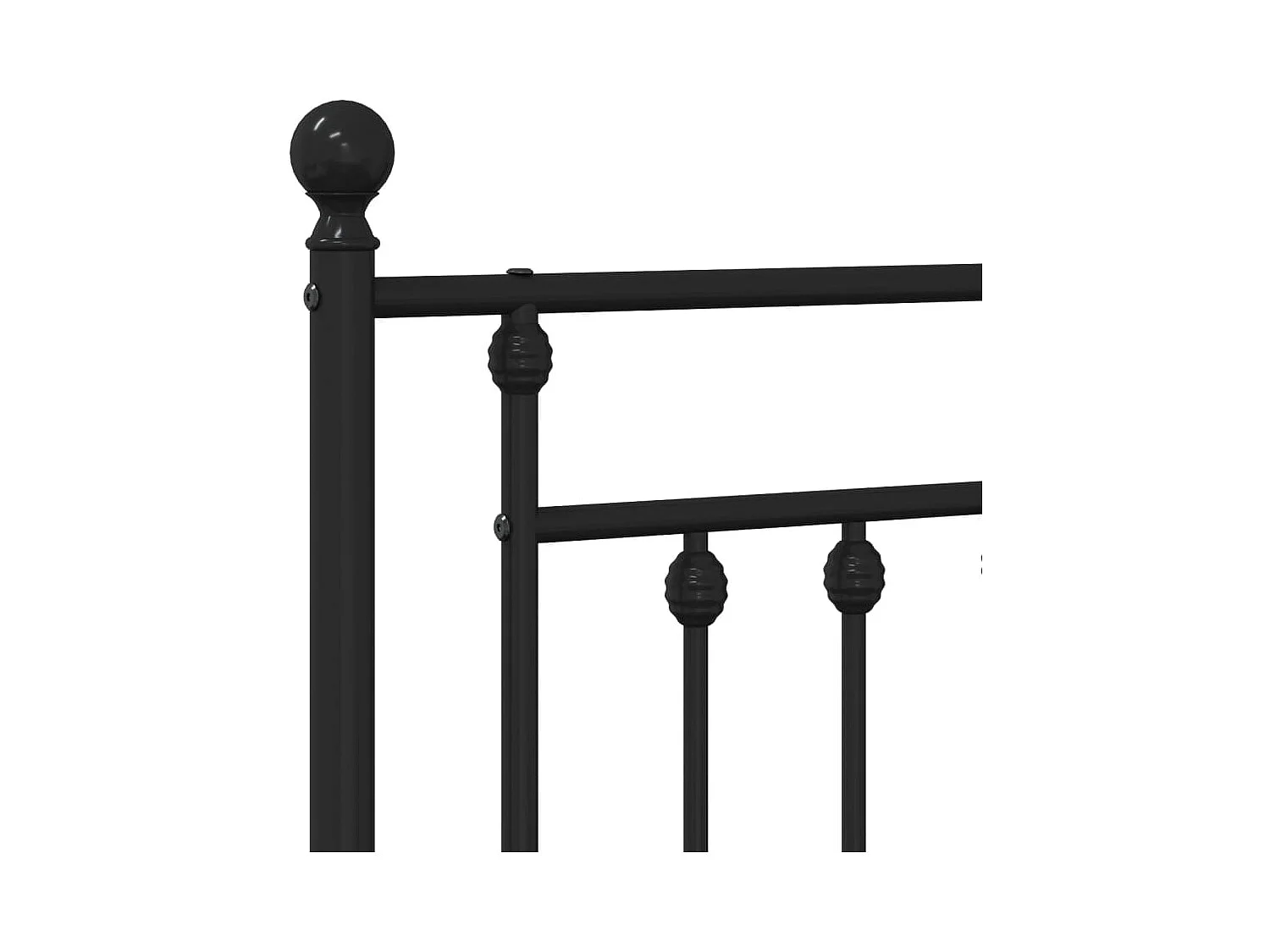 Mueble cabecero | Cabezal de cama | Cabecero de metal negro 200 cm