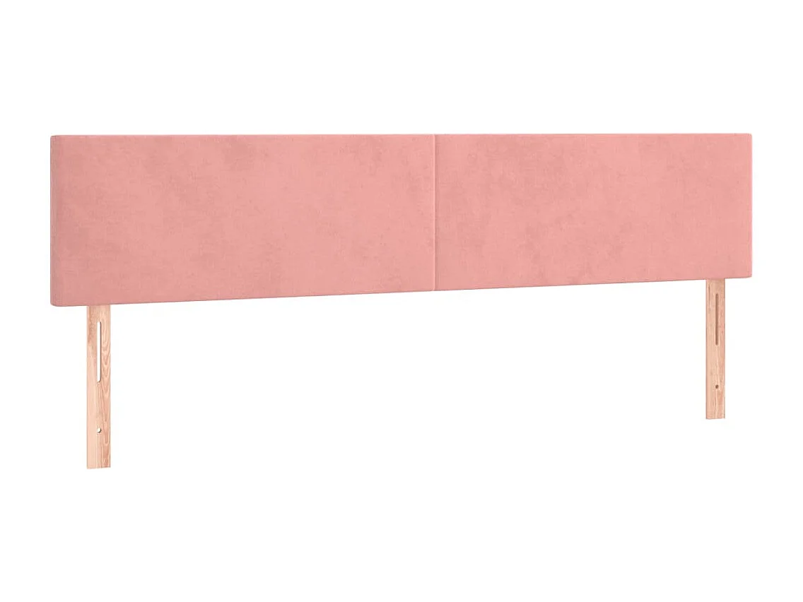 Hoofdbord | Hoofdeinde LED 180x5x78/88 cm fluweel roze