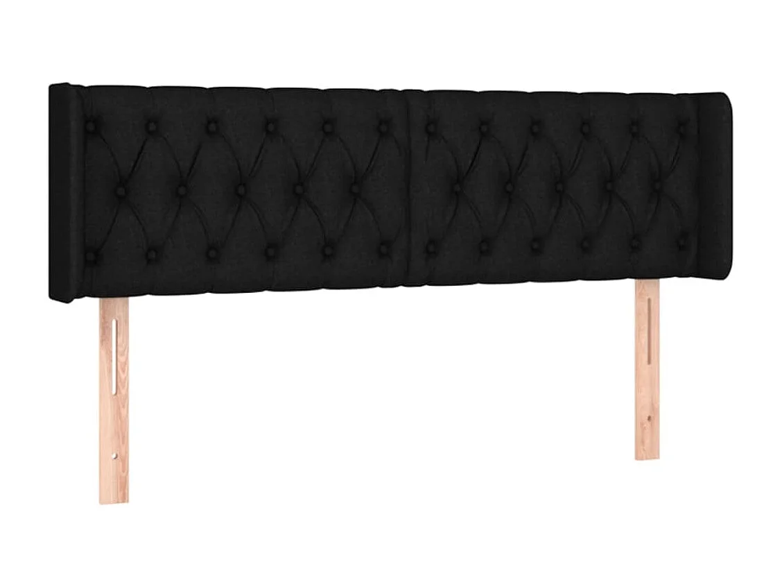 Hoofdbord | Hoofdeinde LED 163x16x78/88 cm stof zwart