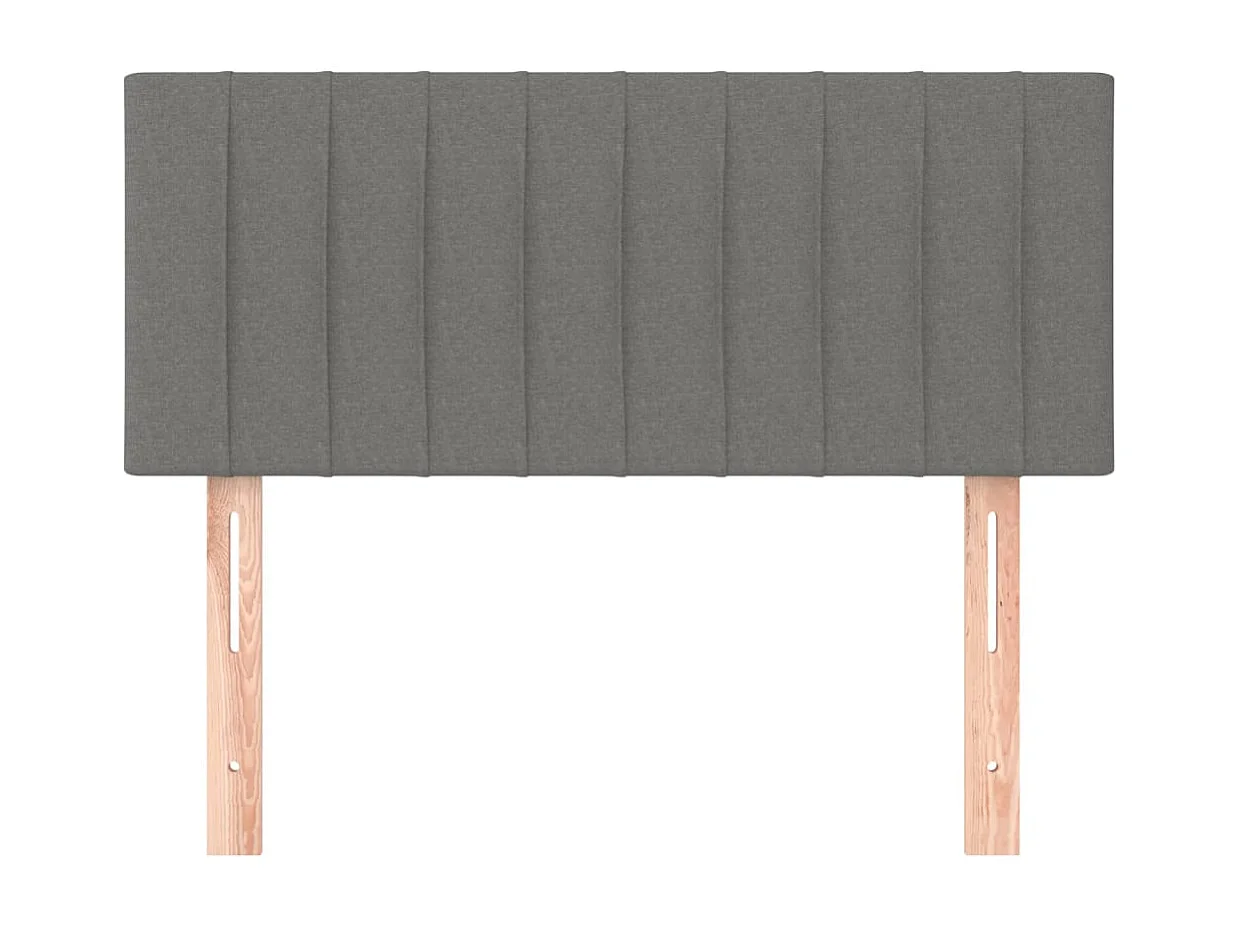 Tête de Lit | Panneau de tête pour lit Moderne Gris foncé 100x5x78/88 cm Tissu