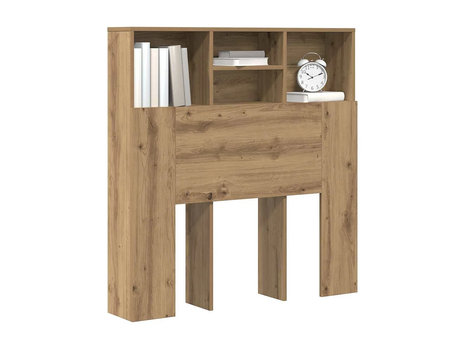 Mueble cabecero | Cabezal de cama | Cabecero de armario con estante Roble artisan Madera Ingénierie