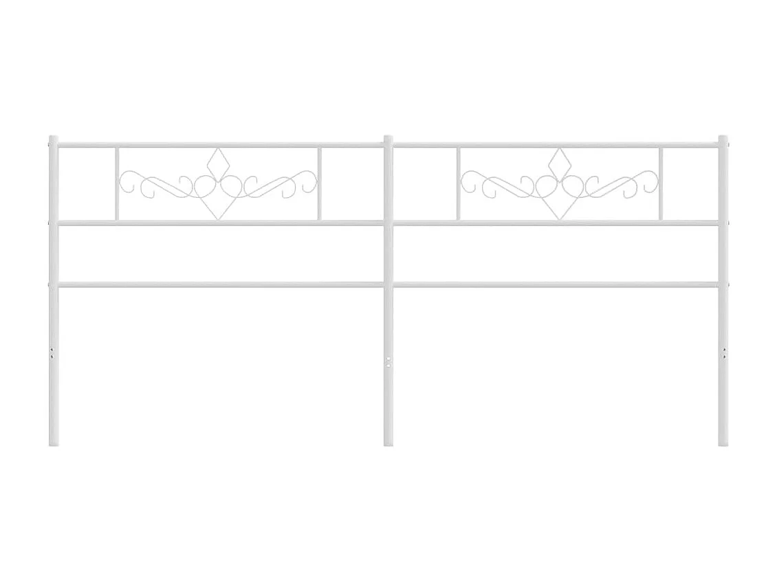 Mueble cabecero | Cabezal de cama | Cabecero de metal blanco 200 cm