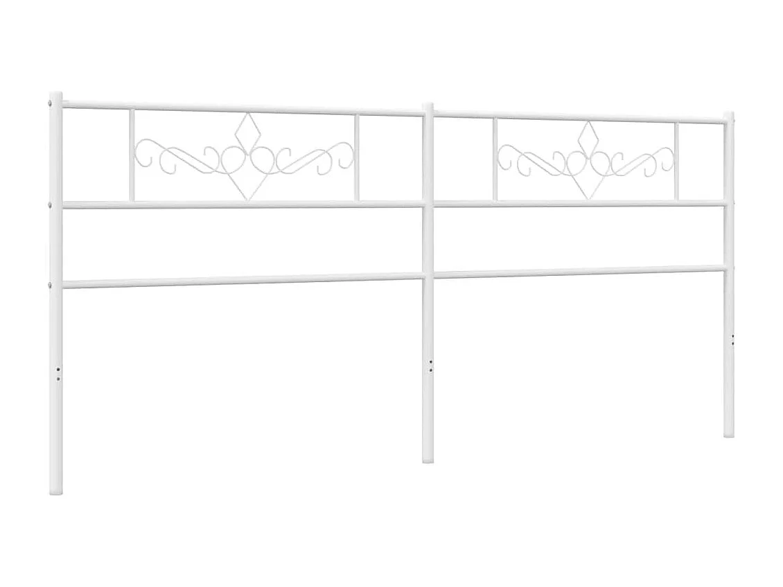 Tête de Lit | Panneau de tête pour lit Moderne métal blanc 200 cm