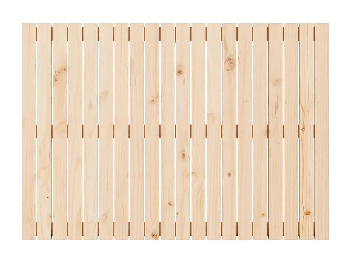 Cabecero de Cama | Cabezal de cama | Mueble de cabecero de pared madera maciza de pino 127,5x3x90 cm