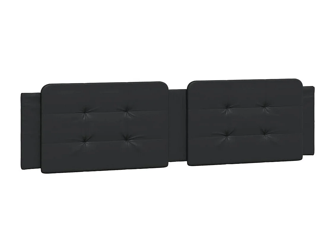 Tête de lit | Coussin de tête de lit | Tête de lit décoratif noir 200 cm similicuir
