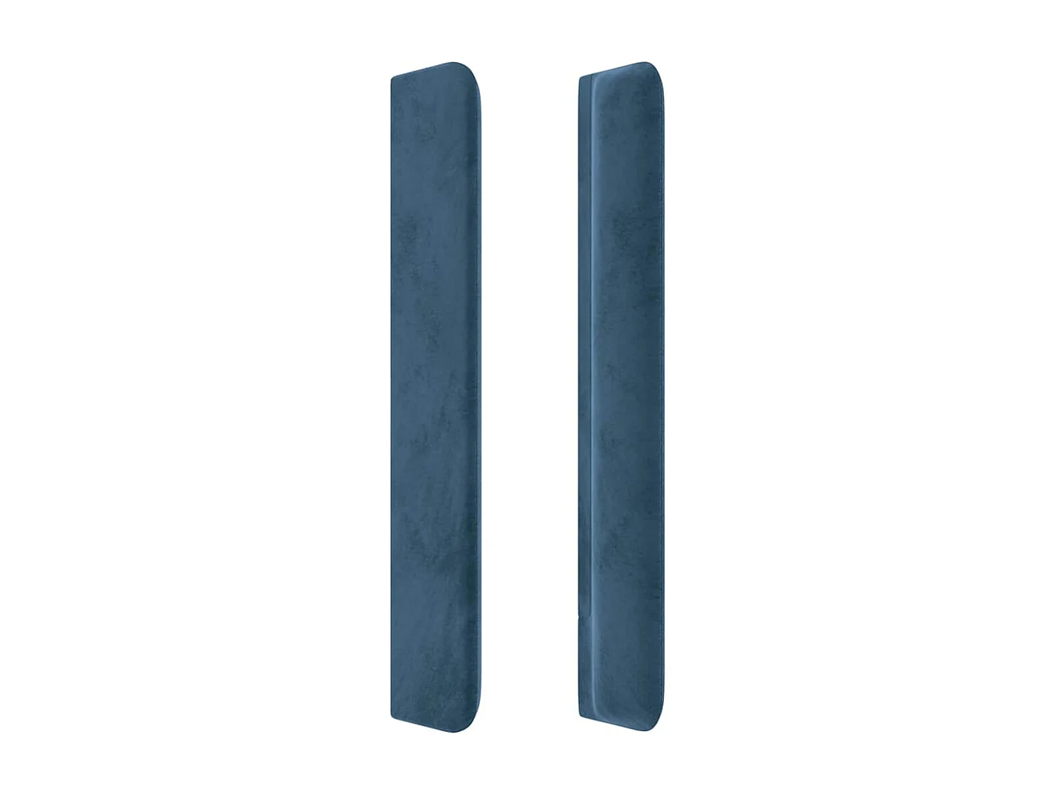 Tête de Lit | Panneau de tête pour lit Moderne à LED Bleu foncé 147x16x118/128 cm Velours
