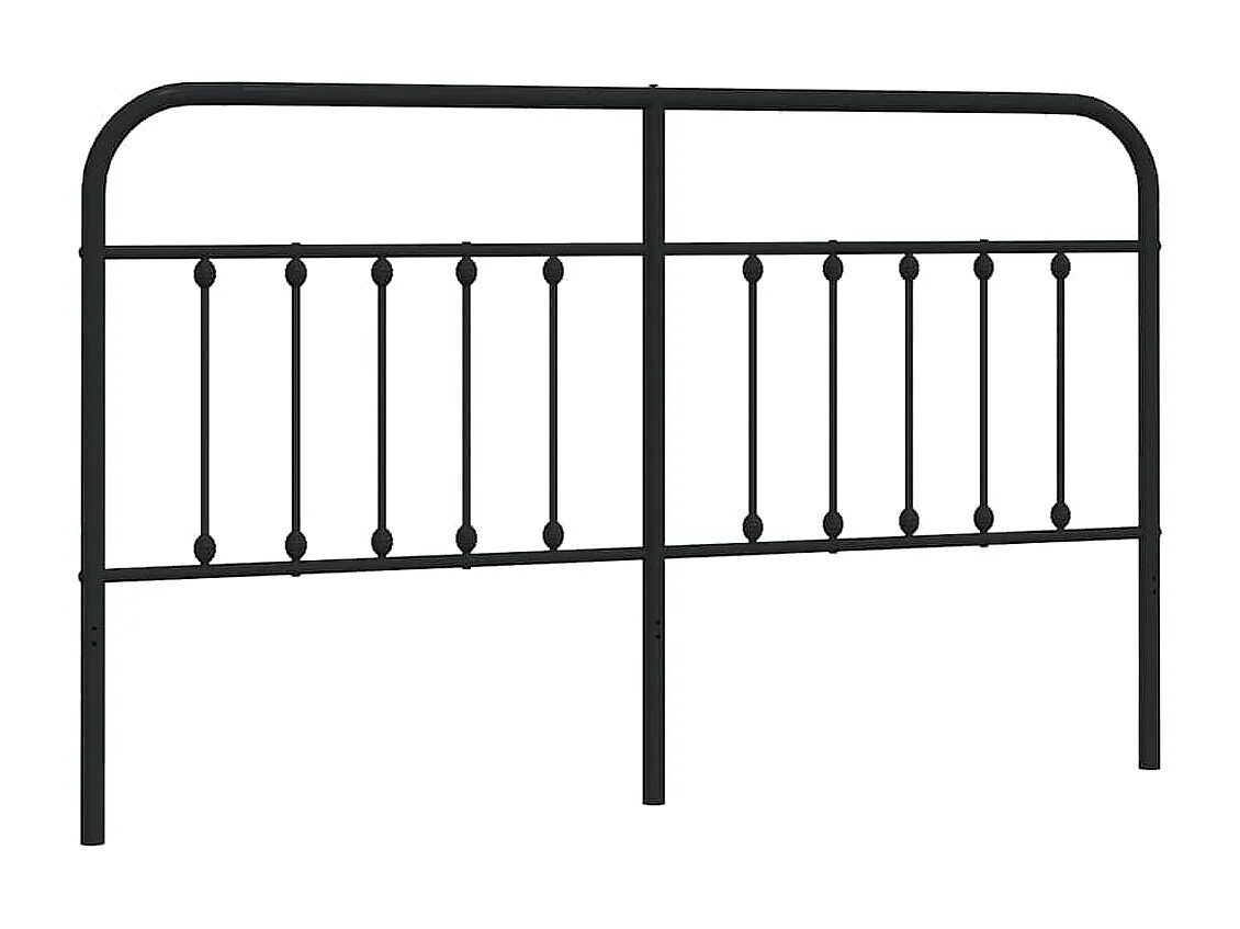 Mueble cabecero | Cabezal de cama | Cabecero de metal negro 180 cm