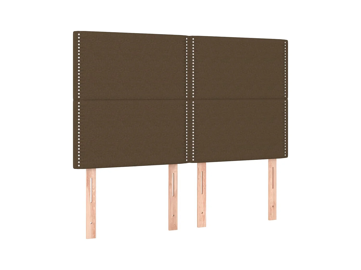Têtes de lit | Panneaux de tête pour lit Moderne 4 pcs Marron foncé 72x5x78/88 cm Tissu
